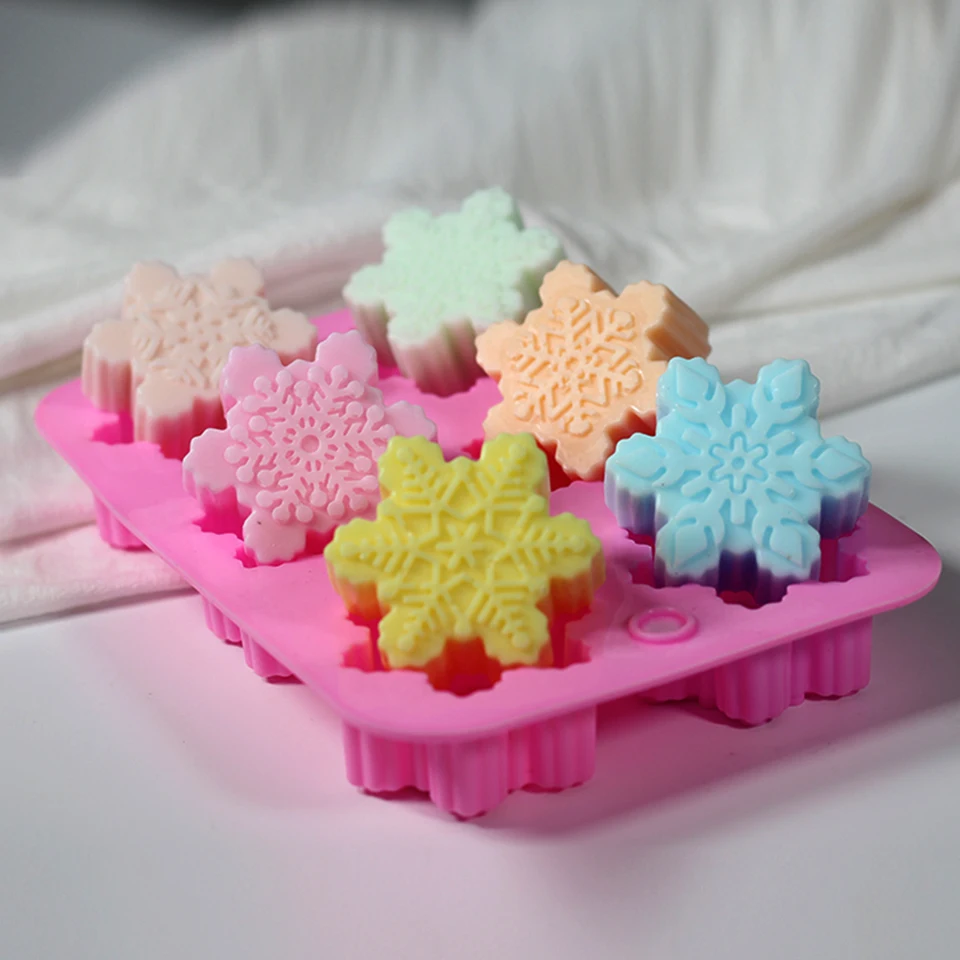 Transhome силиконовая форма для рождественских снежинок 6 даже различных выпечки