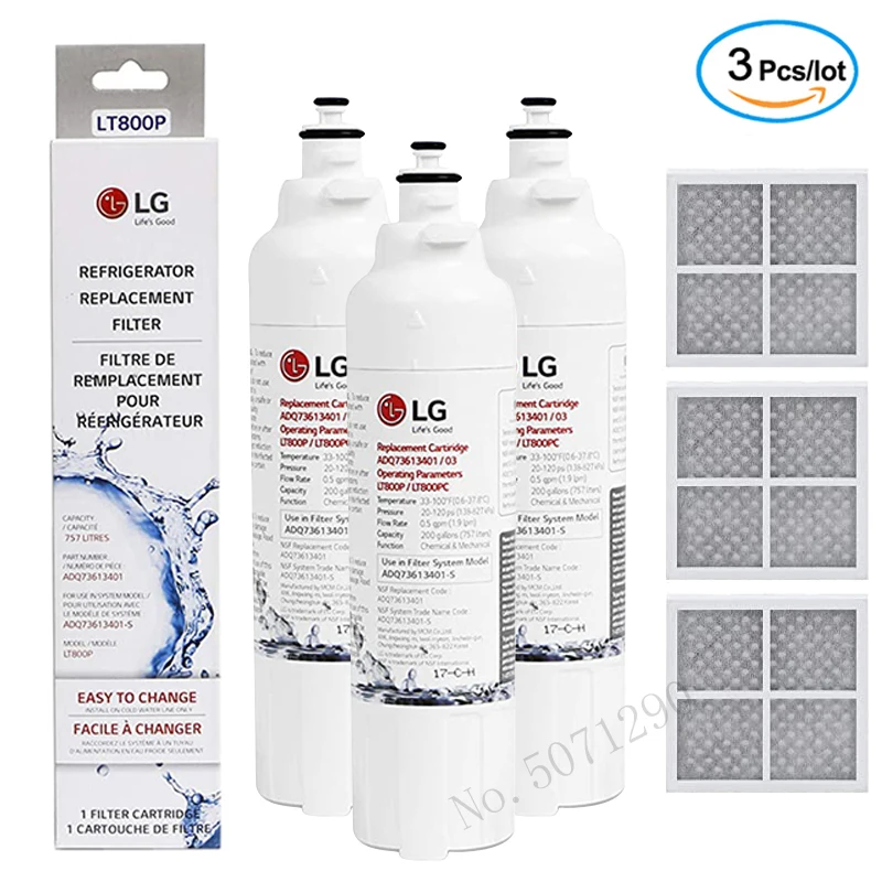 Сменный воздушный фильтр для LG LT800P, ADQ73613402, Kenmore 9490 и LT120F, ADQ73214404, фильтр для холодильника, 3 шт.