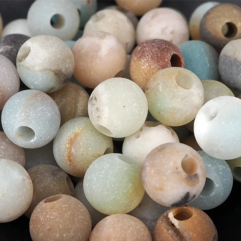 10 шт. бусины из натурального амазонита диаметром мм с отверстием 3 | Украшения и