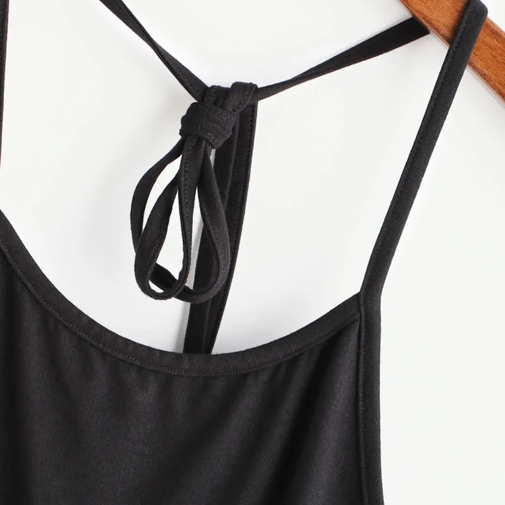 Женская майка без рукавов с принтом пальмы повседневный топ на бретельках