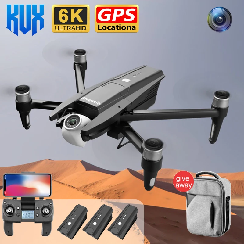 RC Drone S137 6K Dual Camera Drone 50X ZOOM FPV 3-Axis Gimbal Remote Control Distance 2km GPS Dron Quadcopter Children Gift Toys