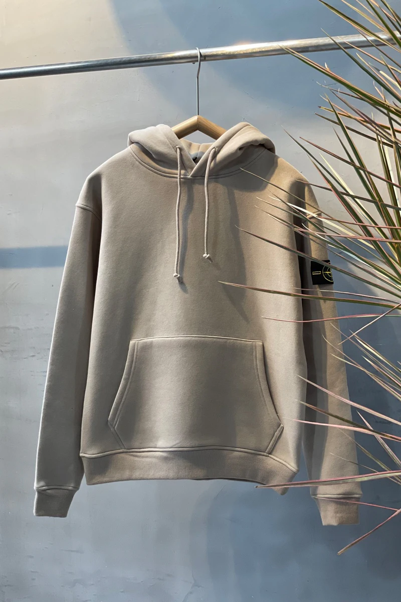 

Stone Island 2021 new basic wild plus velvet men's and women's hooded sweater loose trend street style couple tops