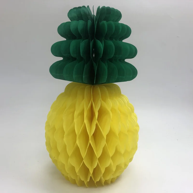 8 inch 12 Paper Pineapple Honeycombs Table Decoration Hanging Hawaii Jungle Summer Party | Дом и сад
