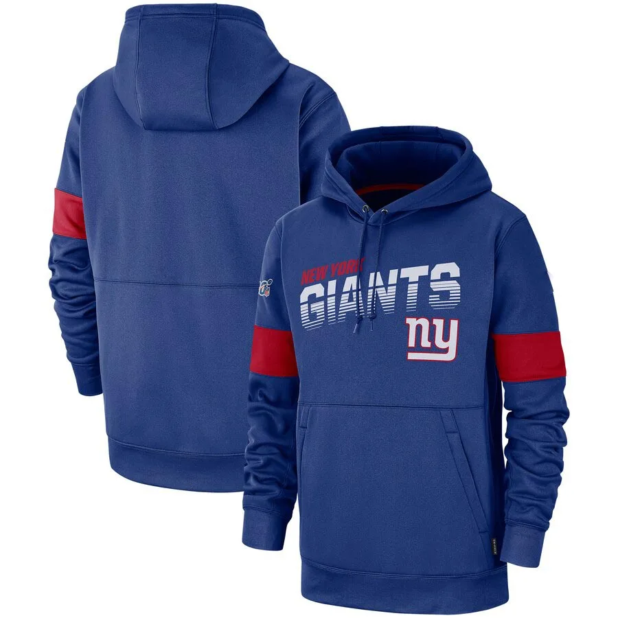 

New York Sideline Team Logo Giants Men Performance Pullover Royal Hoodie