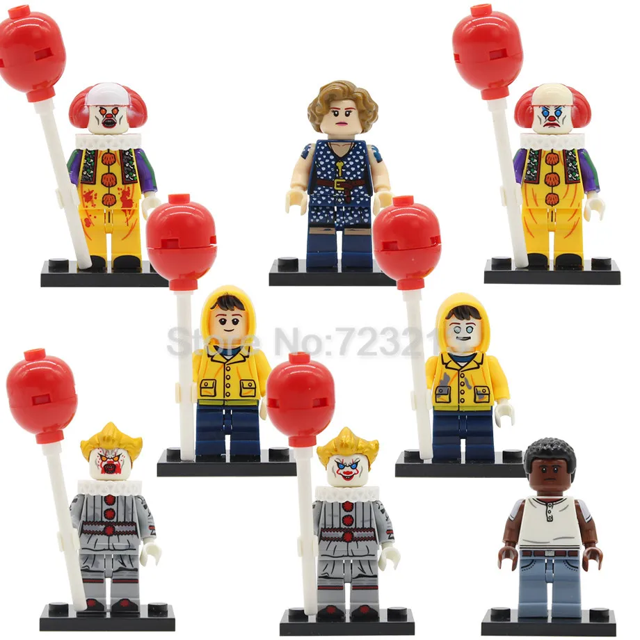 Фильм это фигурка Одиночная Pennywise Stephen King's It Beverly Marsh Джордж Mike Hanlon модель клоуна строительные блоки кирпичи игрушки
