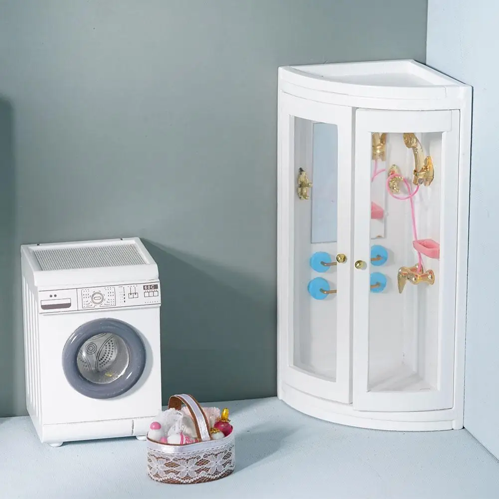 

1:12 Dollhouse Super Simulation Shower Room Bathroom Cabin Furniture Model Mini Playhouse Diy Toys Props P5X7