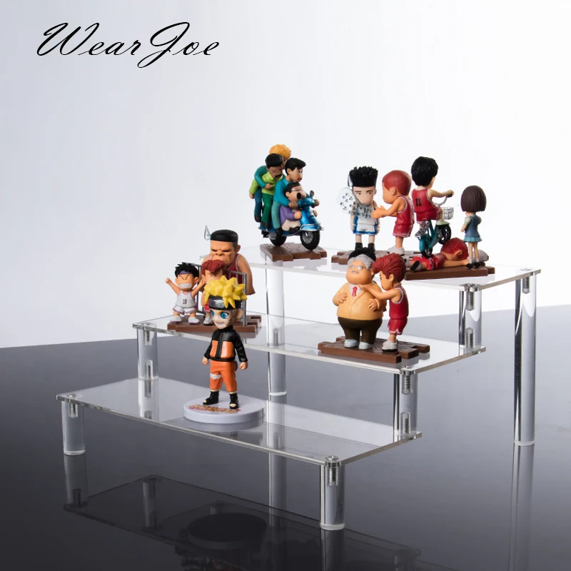

Transparent Acrylic Tiered Riser Plexiglass Step Display Jewelry Bracelet Watch Shelf for Pitch Ornaments Mirror Header Cupcake