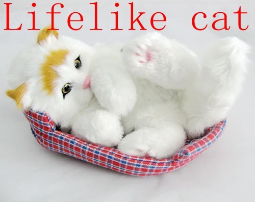 

birthday gift free shipping mini cat fake cat toy ornamental cat