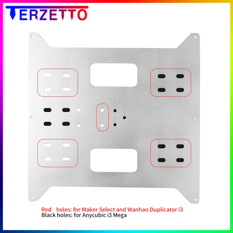Обновленная алюминиевая пластина Wanhao Y для каретки 220*200*3 мм выбора дублирования