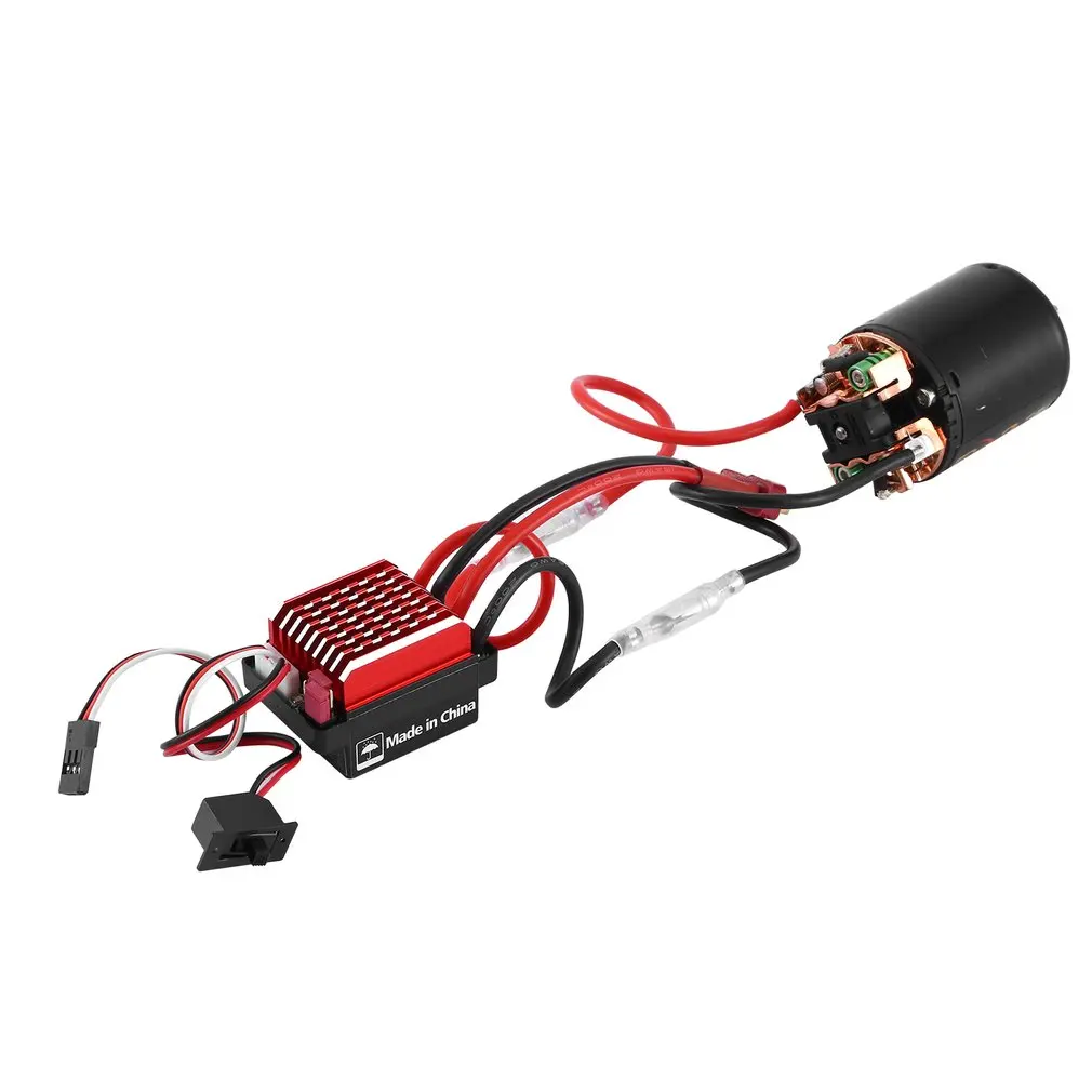 Щеточный двигатель RC 540 35T 45T 55T с контроллером скорости 320 водонепроницаемый ESC для