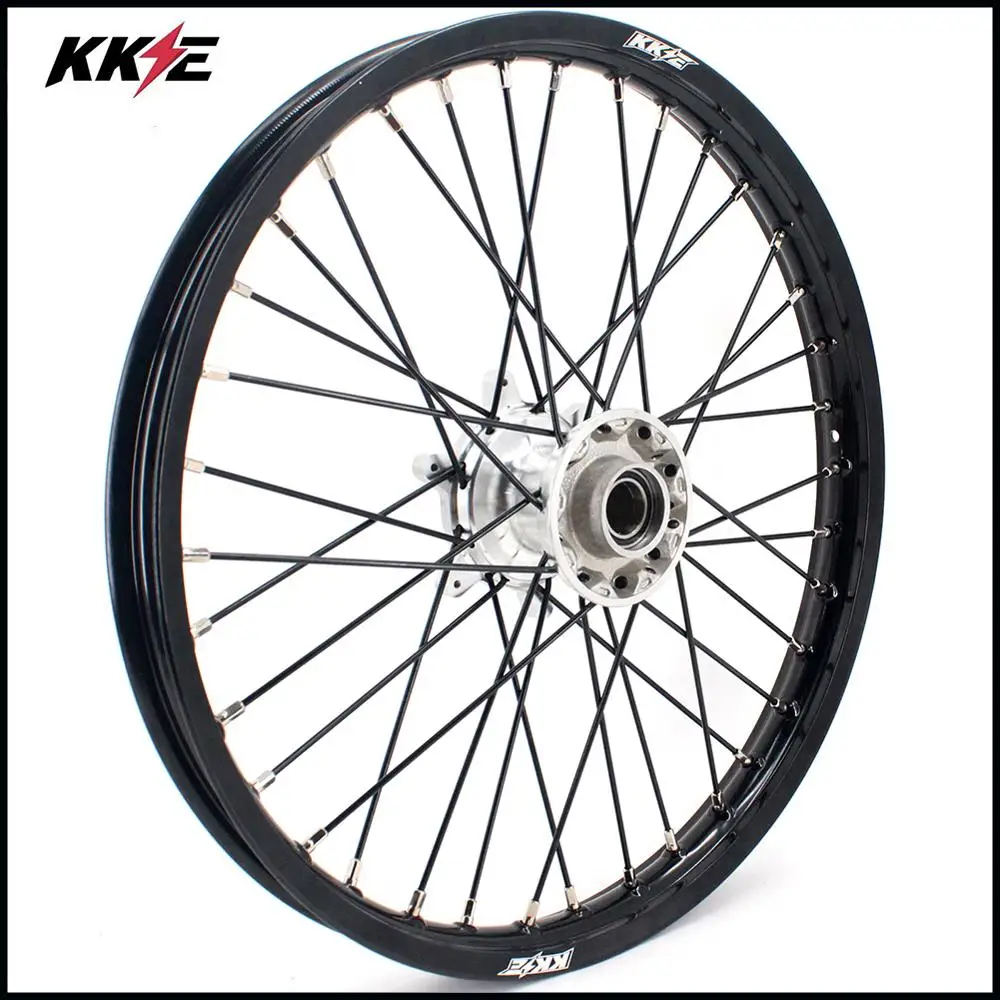 KKE 2" 19" MX литейные колеса комплект для KTM SX SXF XCW SX EXC XCF XC 125 250 350 450 505 03-19 серебро концентратор Черный луч