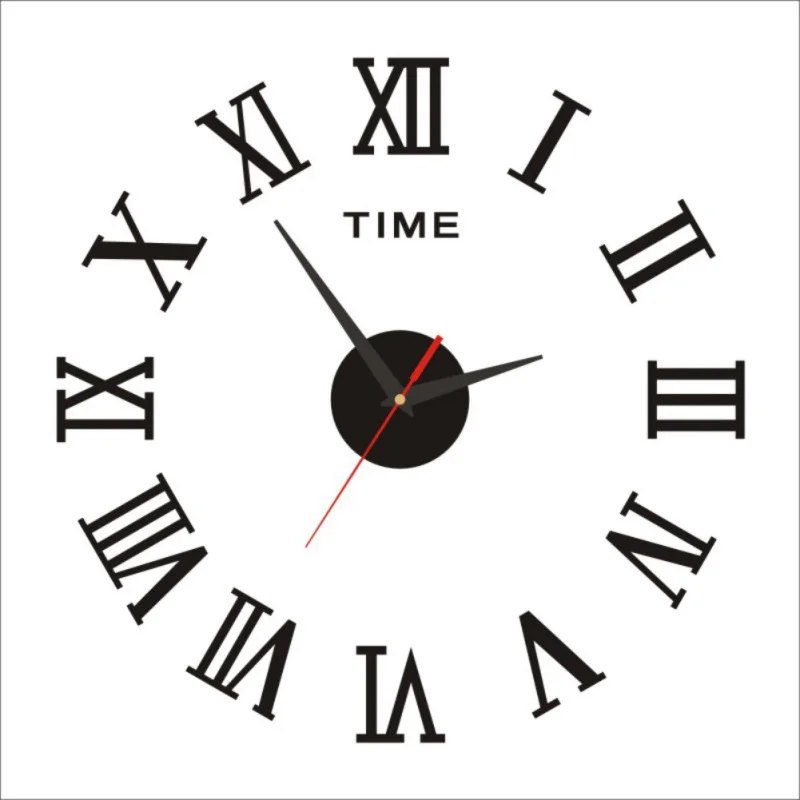 AS show Wall Clock Digital Watch Home Clocks Living Room Sticker Home Decor Relojes Adhesivos Decorativos Para Paredes - Цвет: AS show
