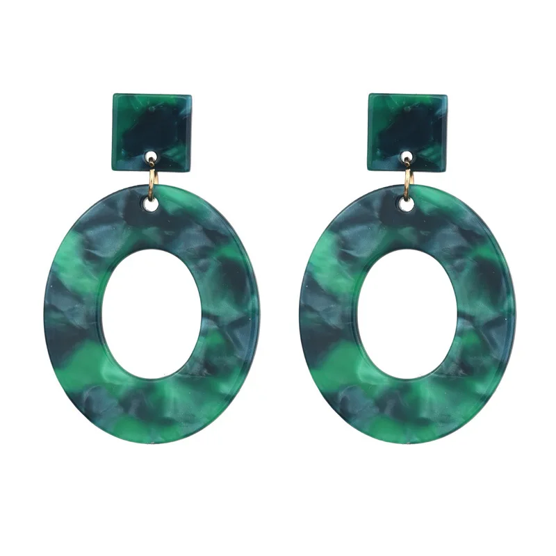 Модные новые серьги в стиле панк ретро модные простые акриловые ацетатные