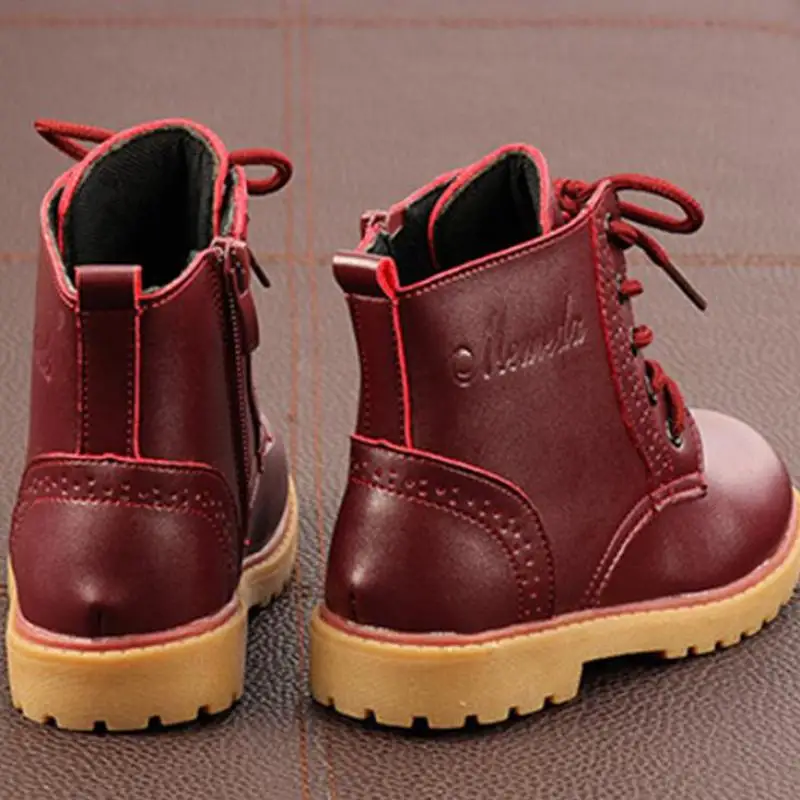 Детские ботинки зимние Martin для мальчиков и девочек детские кожаные детей модная