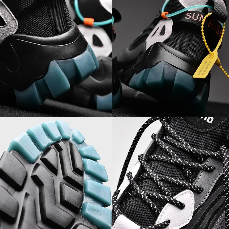 JIEMIAO Men Winter Snow Boots High Cut Lace-up Comfortable Running Shoes Super Warm Men's Boots Outdoor Male Sneakers Size 39-45