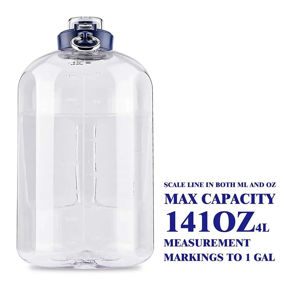 3.78L большой 1 галлон BPA БЕСПЛАТНО пластиковый большой напиток бутылки воды кувшин Тыква для путешествия спорт, фитнес, тренажерный зал герметичный с