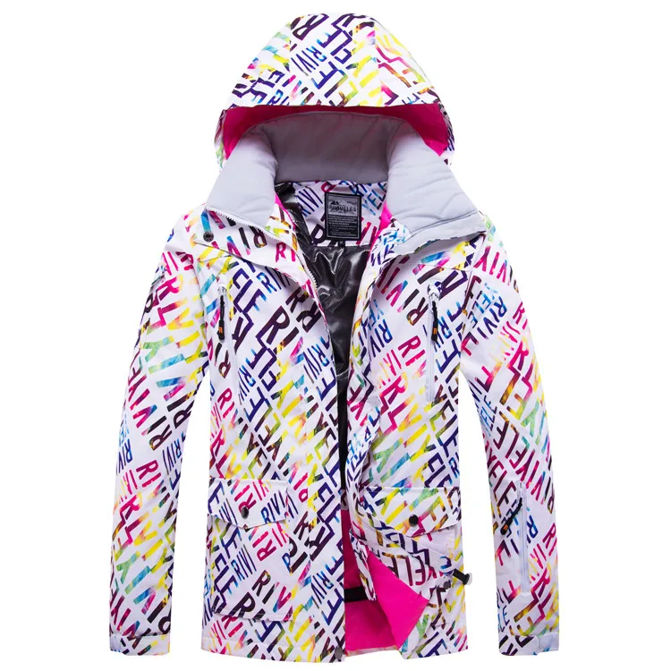 Color 16 Женский лыжный костюм Одежда для сноуборда брюки Лыжная куртка с капюшоном Брюки ветрозащитная водонепроницаемая верхняя спортивная одежда Женский комплект - Цвет: Color 16