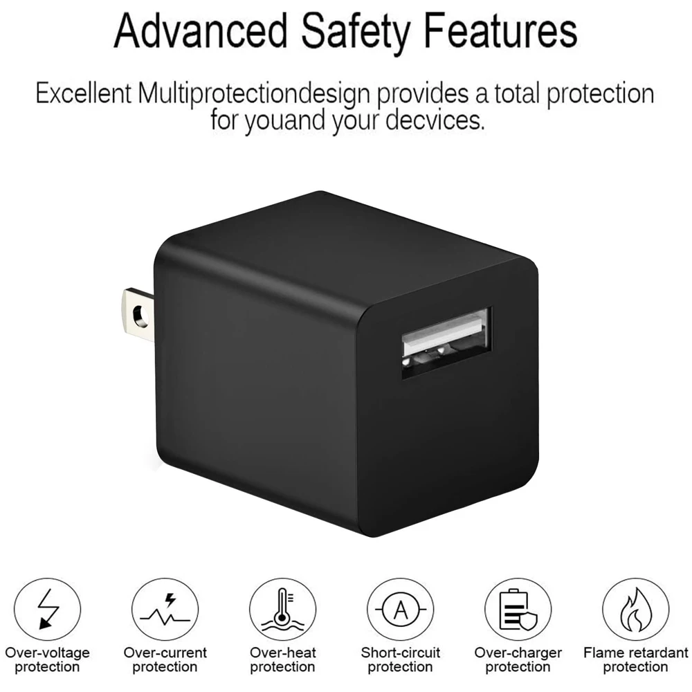 Зарядное устройство USB Schitec 5 в 1 а для IPhone 7 8 XS IPad быстрое Сетевое зарядное с