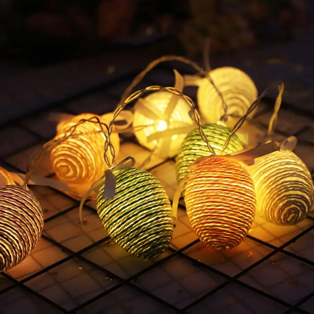 Новый светодиодный светильник 10 цветов на батарейках 1 8 м с пасхальными яйцами