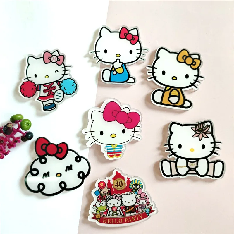 Sanrio аниме персонаж Hello Kitty Милая брошь для девочек Kawaii канцелярские