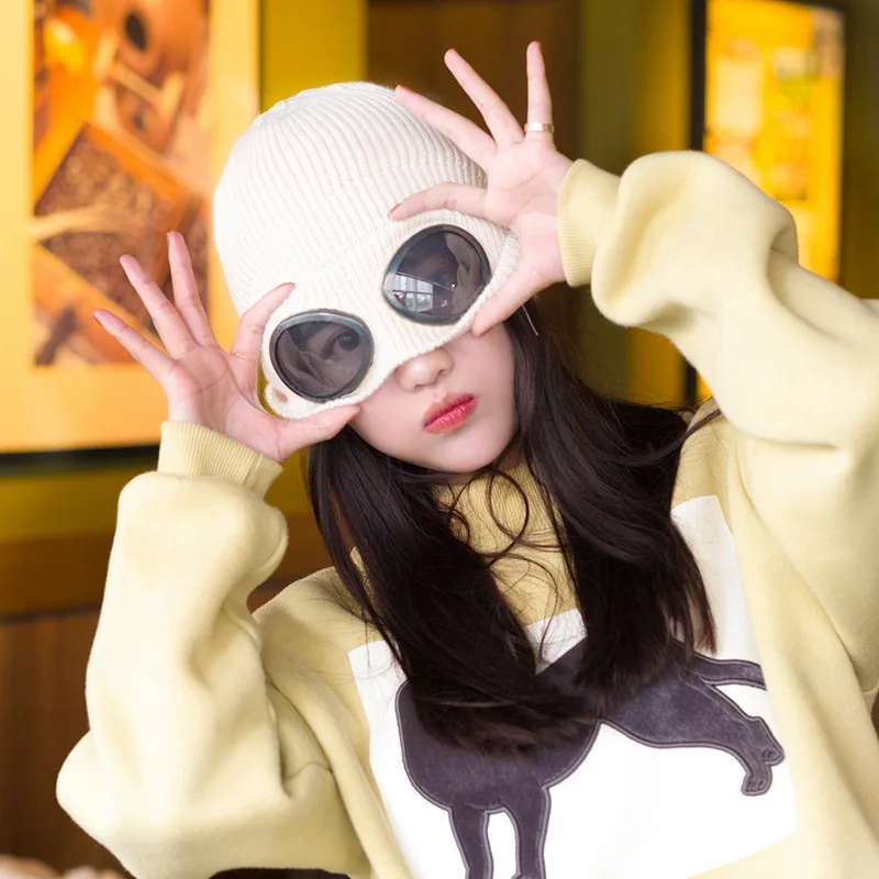 Зимние теплые вязаные шапки унисекс для взрослых ветрозащитные Лыжные со