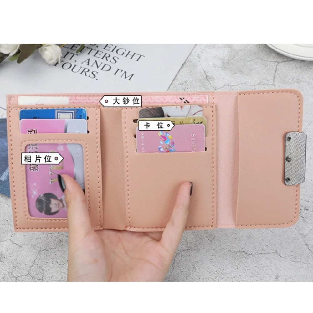 Женские кошельки Маленький модный брендовый кожаный кошелек женская сумка для