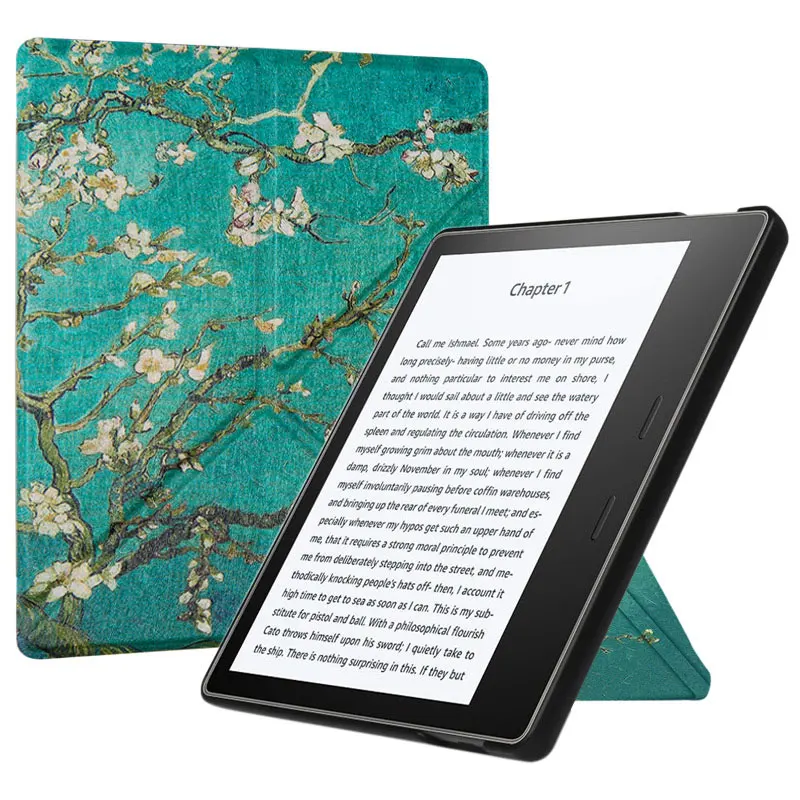 Apricot Flower Чехол BOZHUORUI оригами для нового Kindle Oasis(9-10 поколение, выпуск-)-тонкий Чехол-подставка с функцией автоматического пробуждения и сна - Цвет: Apricot Flower