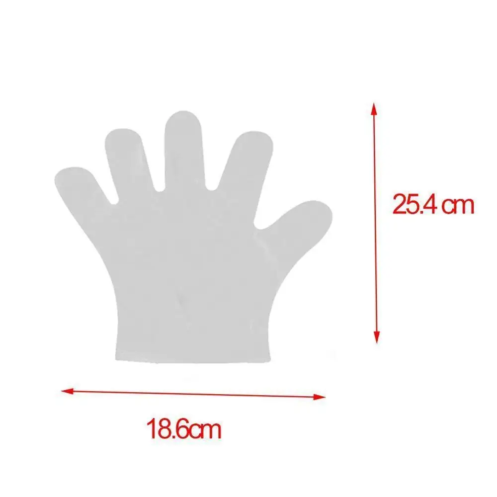 

100PCS/Set Food Plastic Gloves Disposable Gloves Restaurant Tools Eco-friendly Vegetable BBQ Fruit Gloves Kitchen Food Glov E5Q1