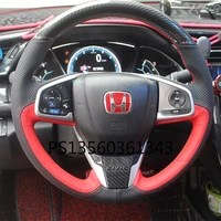for honda accord civic crv hand stitched leather steering wheel cover modification
