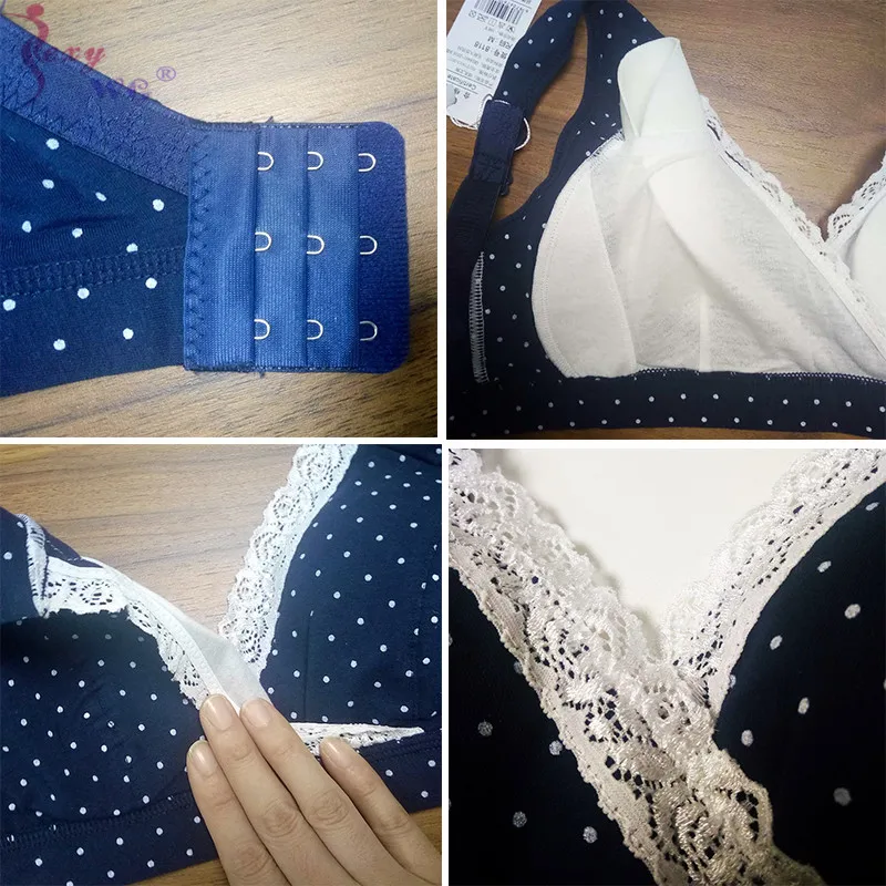 SEXYWG беременности и родам хлопок Беспроводной сна бюстгальтер для кормления