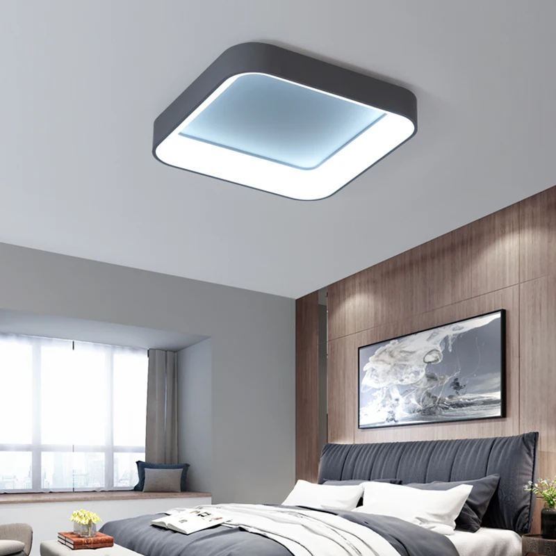 Lámpara de araña led con acabado gris/blanco, moderna, para sala de estar, dormitorio, sala de estudio, elegante candelabro de 110V y 220V