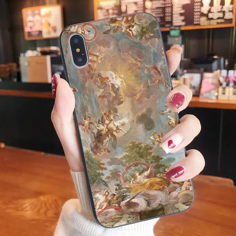 

Madonna Church frescoes Angel God Soft TPU Phone Cover for iPhone X XS MAX 6 6S 7 7plus 8 8Plus XR SE2020 12pro 12mini 11pro max