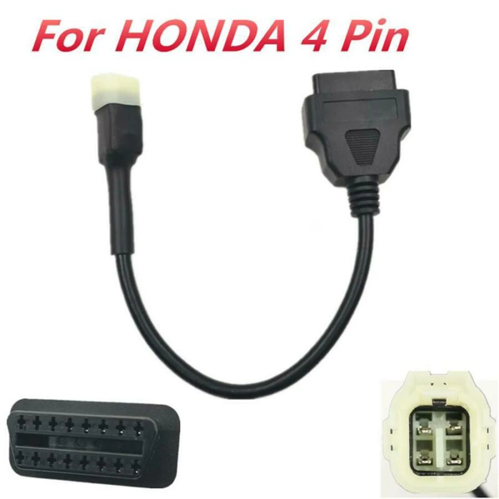 

Motorcycle ATV Motorbike 4 Pin OBD2 Diagnostic Code Reader Cable Motorcycle Scanner Diagnostic Cable Tool Fit For Honda