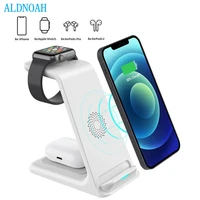 wireless charger for iphone 13 12 11 xs x 8 charging stand holder station for airpods pro iwatch 7 6 induction fast chargers qi