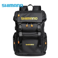 mens shimano bag multi function usb charging fishing backpack waterproof quality travel hiking outdoor sport fishing bags