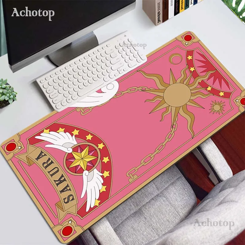 anime cardcaptor sakura mousepad gamer cute 90x40 kawaii kuro large gaming mouse pad xll locking edge laptop notebook desk mat free global shipping