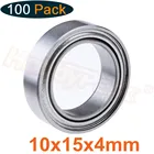 100 шт. шарикоподшипники 10x15x4 мм для 110 Traxxas HPI Associated Tamiya Kyosho Axial Redcat HSP Himoto Atomic RC Замена автомобиля