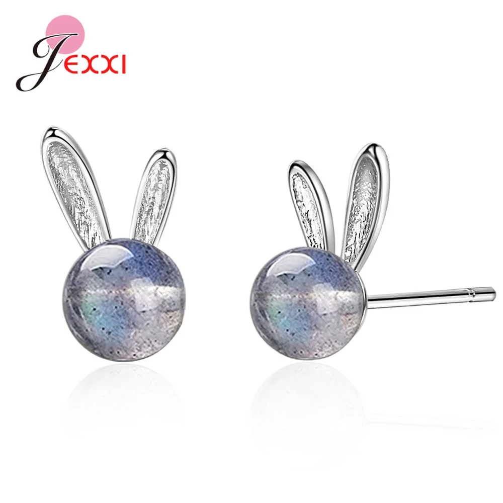

Minimalist Small Rabbit Pierced Stud Earrings For Women 925 Sterling Silver Ear Studs Korean Trend Jewelry