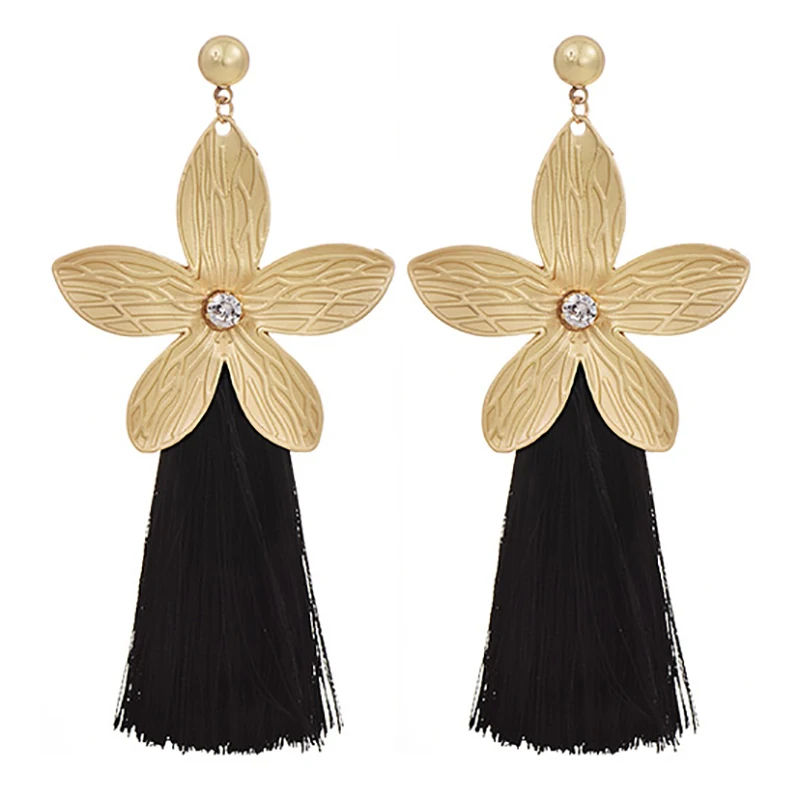 ZHINI новый модные циркониевые девичьи серьги цветок на крючках для женщинские