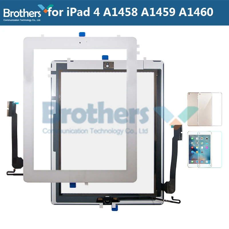 Планшет T панель для iPad 4 A1458 A1459 A1460 дигитайзер стекло сенсор в сборе с кнопкой Home для iPad 4 экран Replecement