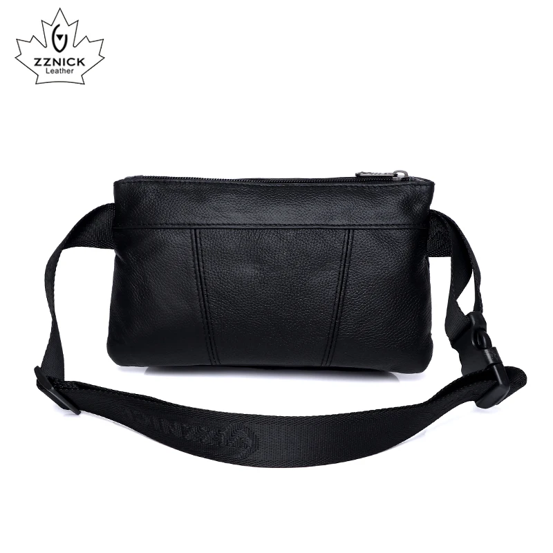 Мужская поясная сумка из натуральной кожи ZZINCK Маленькая кожаная на ремне для