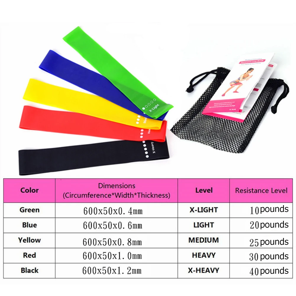 

Elastic TPE Resistance Bands Pull Rope Lightweight Portable Yoga Workout Sport Butt Lift Tension Fitness Sports Yoga