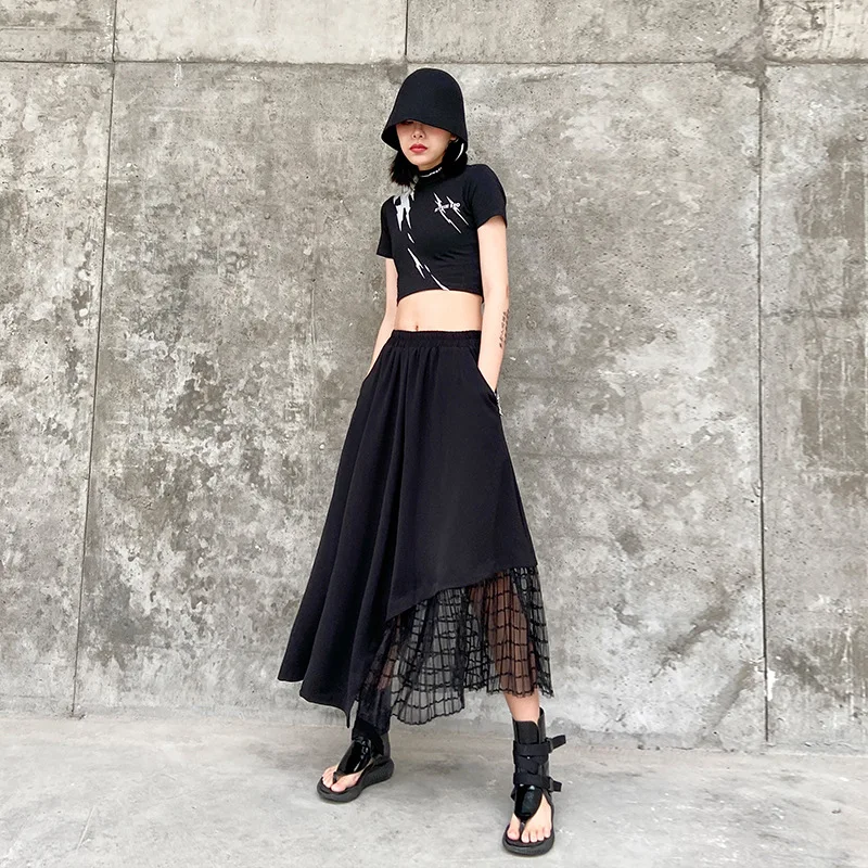 Женская мини юбка белая черная с высокой талией а силуэта летняя 2020|Женские юбки|