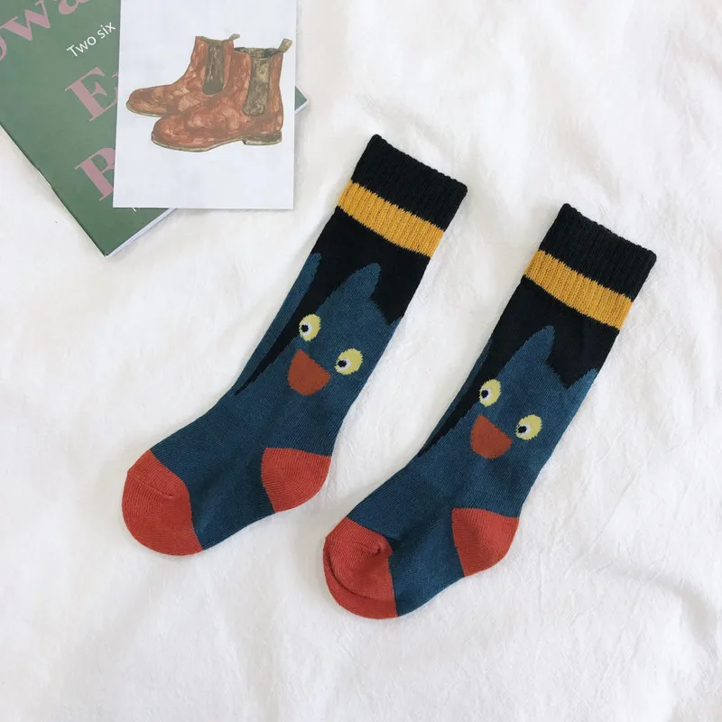 2019 г. модные детские хлопковые носки в горошек с рисунком волка и Риты | Мать