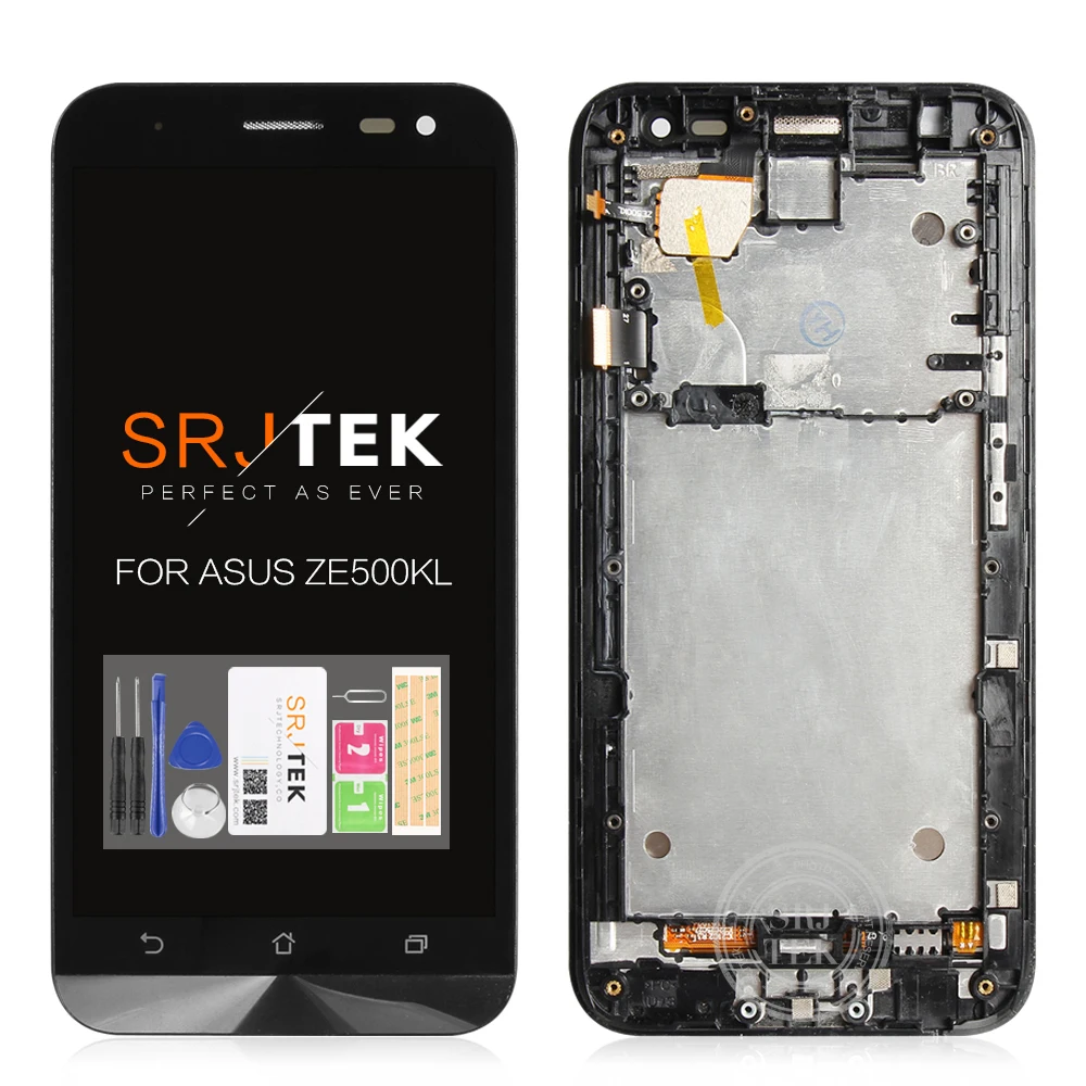 ЖК-дисплей 5 дюймов для Asus Zenfone 2 Laser ZE500KL ZE500KG Z00ED, панель с сенсорным экраном, дигитайзер, стеклянный датчик, рамка в сборе