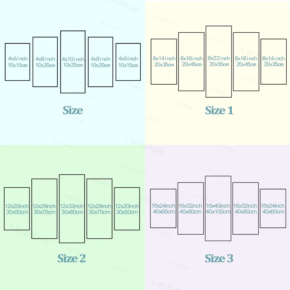 Холст настенное искусство фотообои для гостиной 5 шт. пианино клавиши