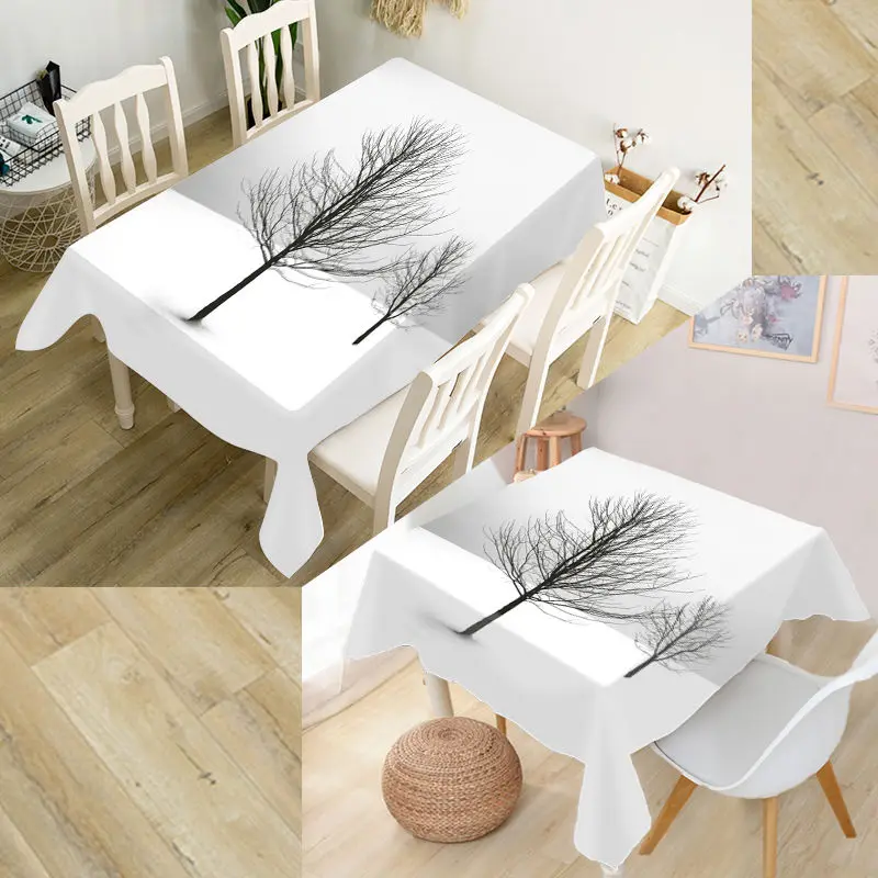 Пользовательские Сердце Дерево скатерти ткань Оксфорд прямоугольные