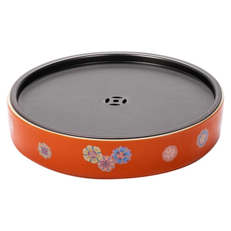 Бирюзовый зеленый керамический поднос для чая двухслойный хранения воды сухая