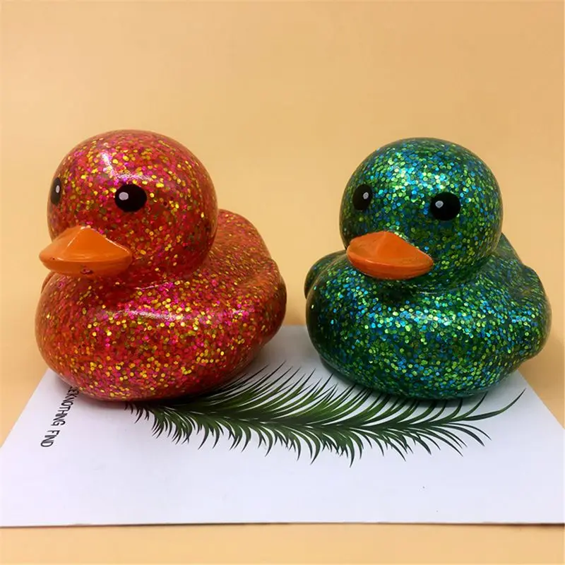 2021 New Gold Powder Rubber Duck Baby Shower Water Bb Bathing Toys For Baby Kids Children