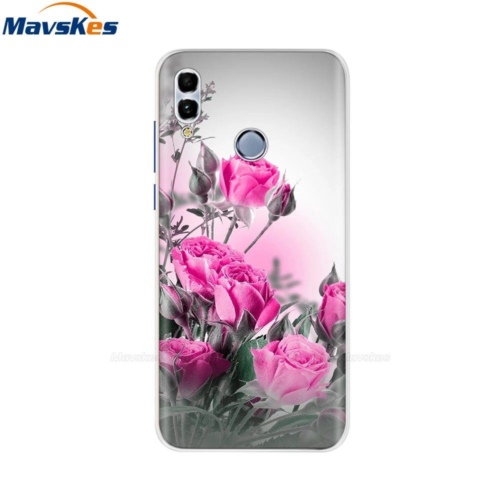 for Huawei Honor 10 lite Silicone Soft TPU Cover case huawei Honor10 Lite Clear soft tpu flower cover | Мобильные телефоны и